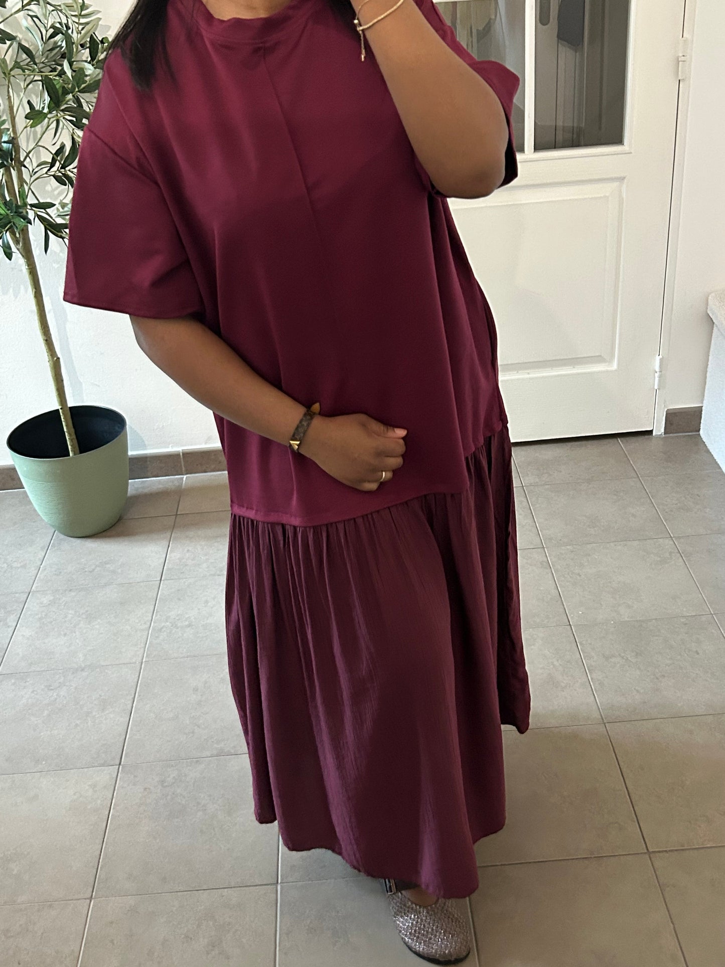 ROBE TEE-SHIRT PRUNE