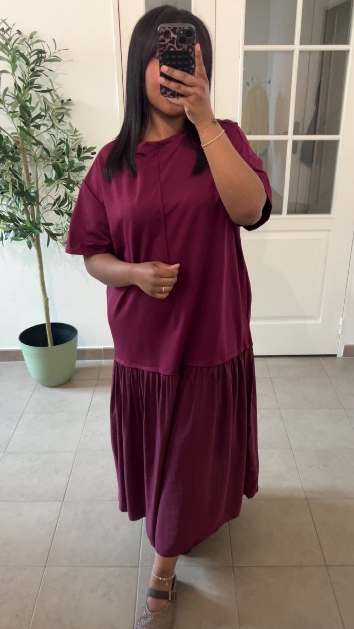 ROBE TEE-SHIRT PRUNE