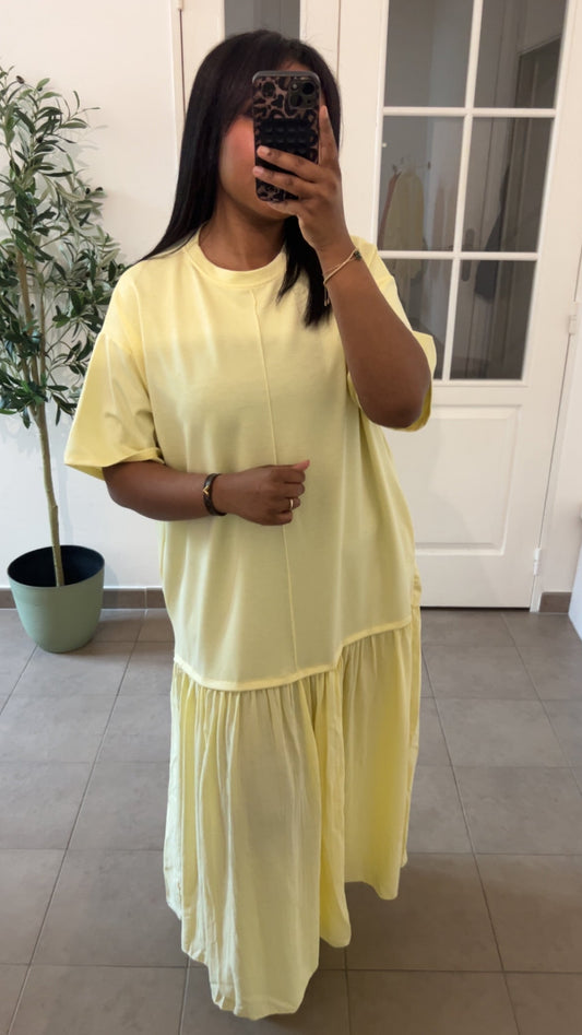 ROBE TEE-SHIRT JAUNE